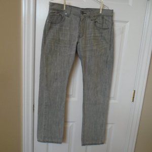 Levi's 511 Jeans Men 33x30 Acid wash Gray Straight Leg Zipper Back Pocke…